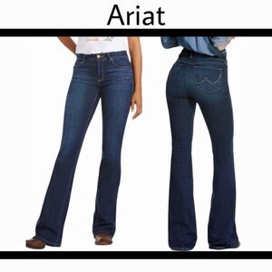 Ariat Ultra Stretch Perfect Rise Katie Flare Jean Maya Blue Women's Size 30